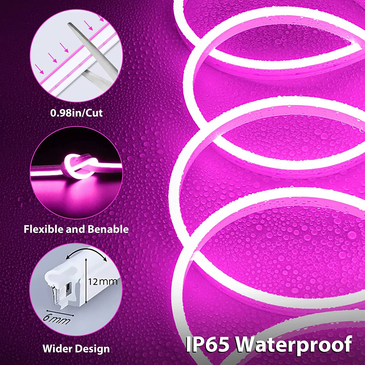 Wasserdichter Touch-Schalter, dimmbare LED-Neonstreifenleuchte