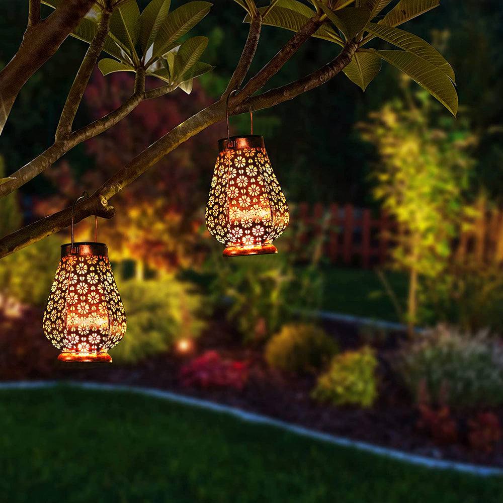 Lanternes de jardin solaires Lampes suspendues extérieures