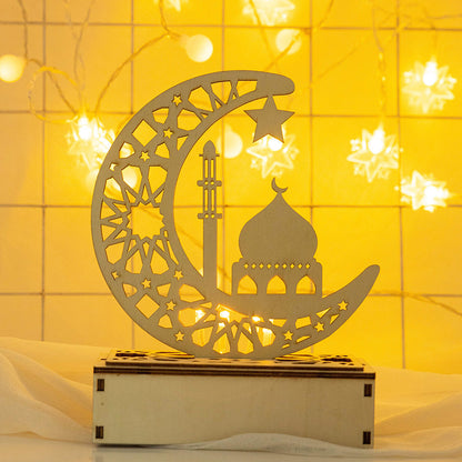 Eid Wooden LED Moon Light