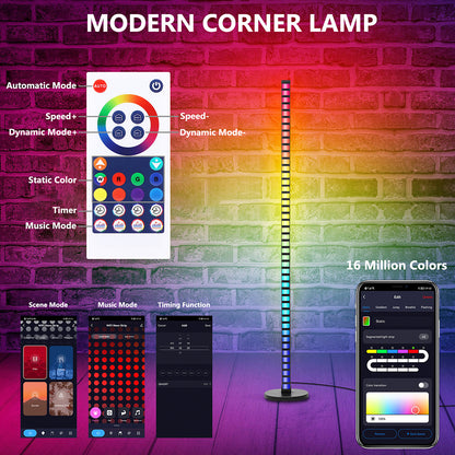 Lámpara de pie LED inteligente WiFi RGBIC