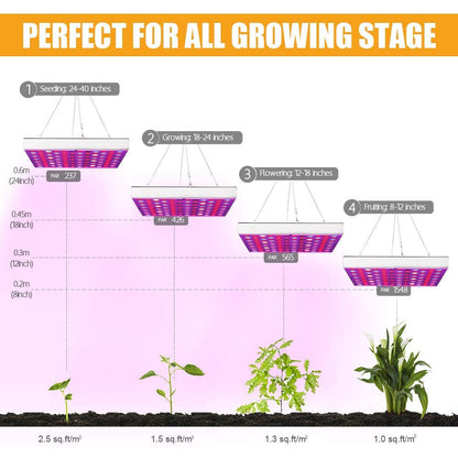 LED-Wachstumslicht Vollspektrum Rot-Blau-Licht 81-312LEDs 25W-80W