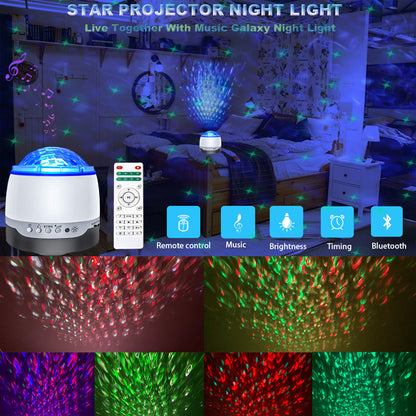 LED Galaxy Star Projector Night Light