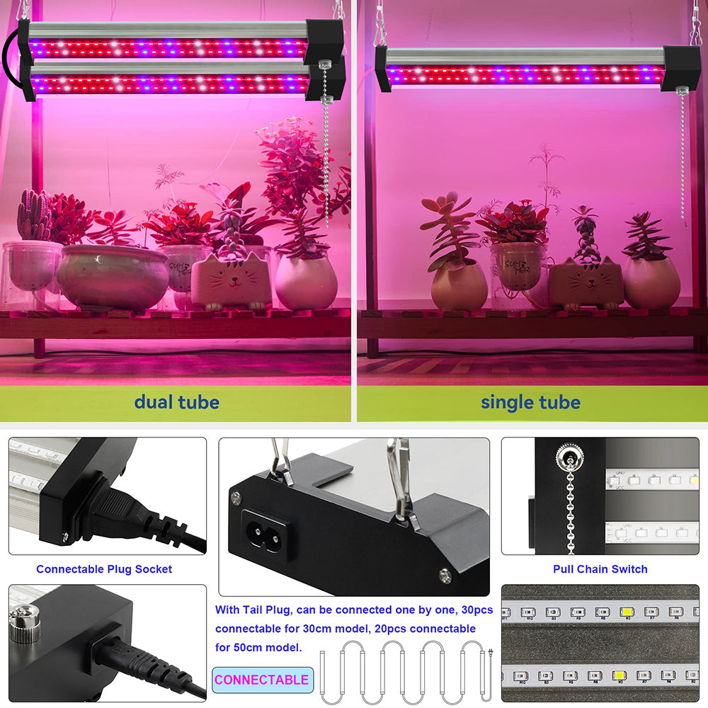 Barras de luz de cultivo LED conectables de espectro completo