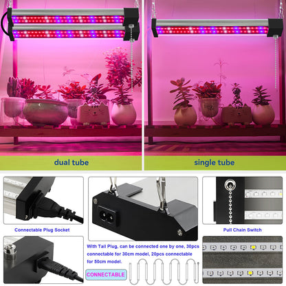 Barres lumineuses de culture LED connectables à spectre complet