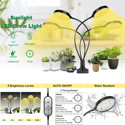 Luces LED para plantas con luz solar de espectro completo