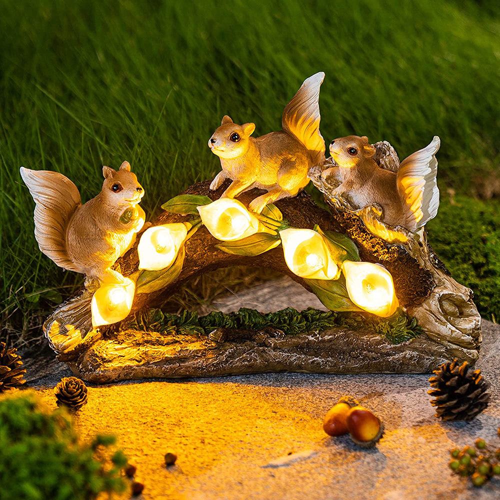 Waterproof Solar Garden Animal & Statue Resin Figurine Lights