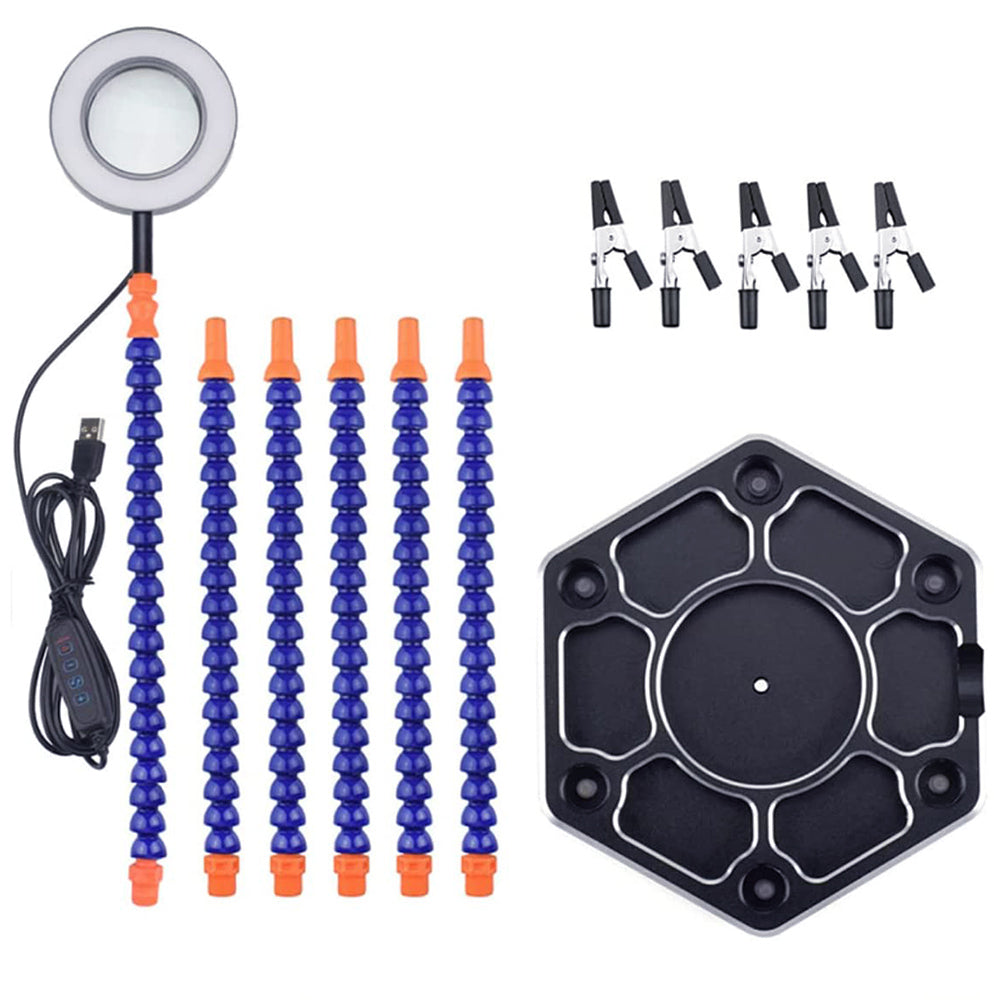 Soldering Helping Hands with 3X Magnifying LED Lamp