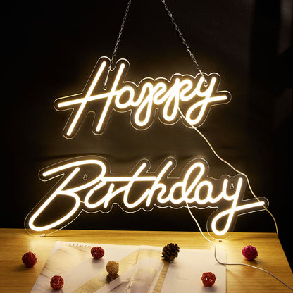 Happy Birthday LED Neon Sign Large Size