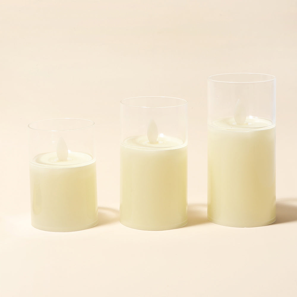 Bougies votives pilier sans flamme à LED