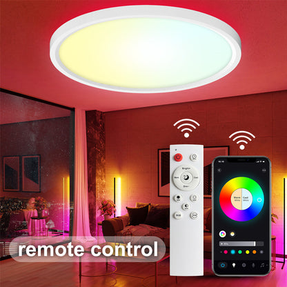 Montaje empotrado de luz de techo LED inteligente WIFI y Bluetooth