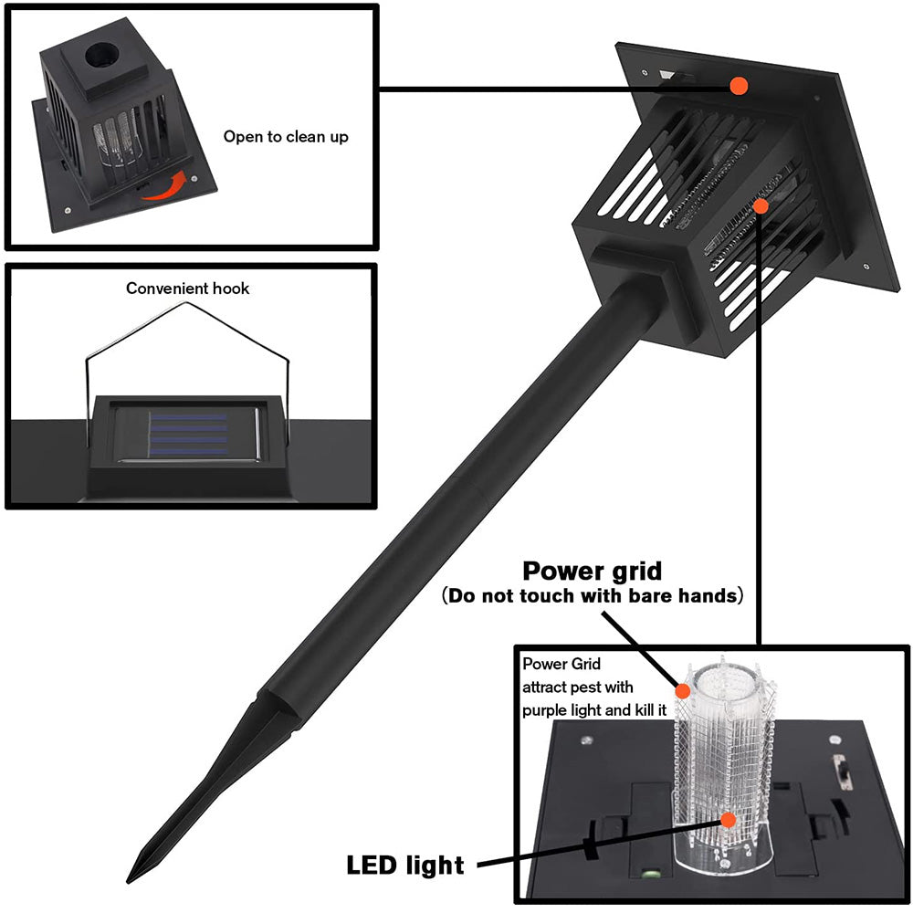 Solar Pathway Lights LED Mosquito Killer Light