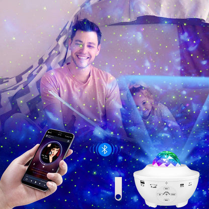 LED Star Night Light Bluetooth Music Player