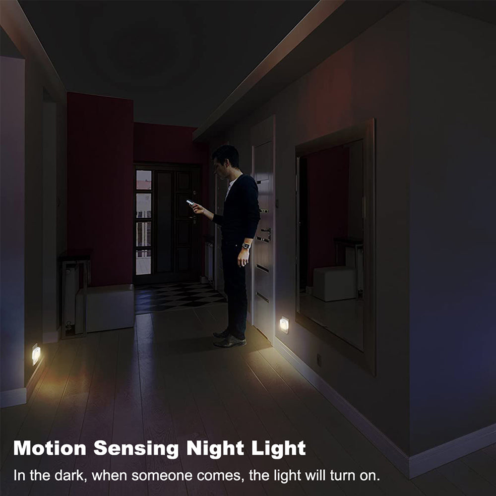 Luz nocturna con sensor de movimiento LED enchufable