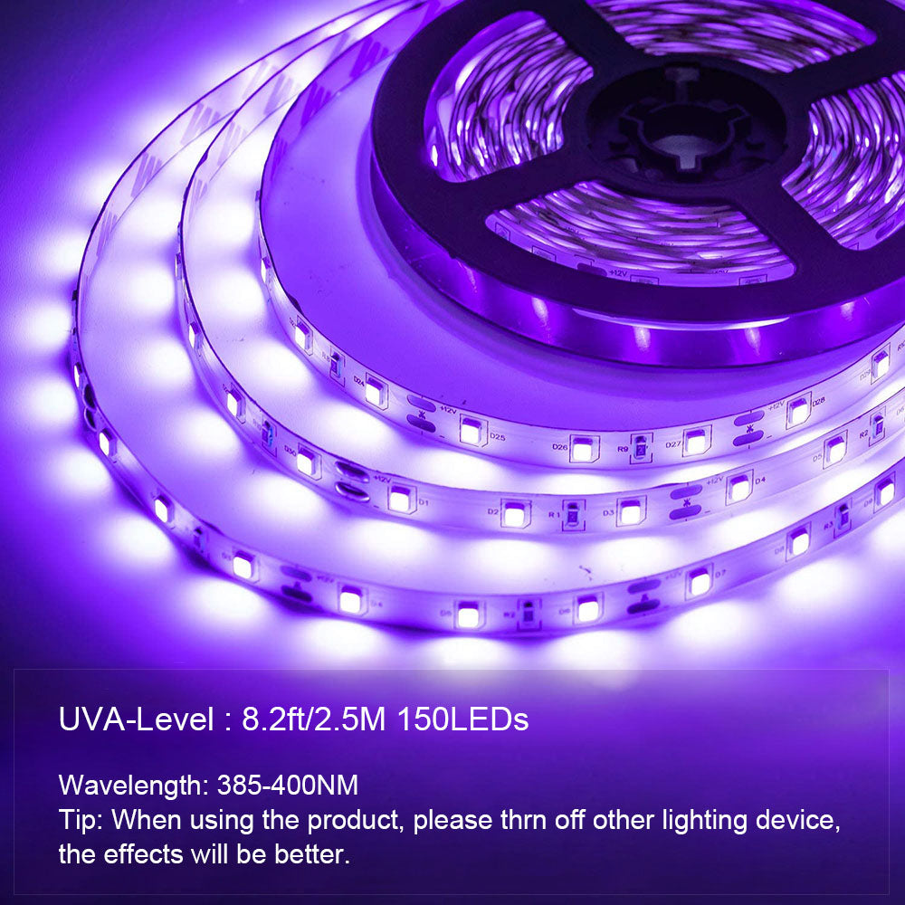 2.5M LED UV Black Strip Light