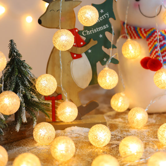 LED Cotton Balls String Light 10/20LEDs