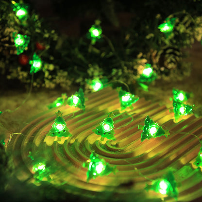 Copper Wire LED String Lights Christmas Pattern