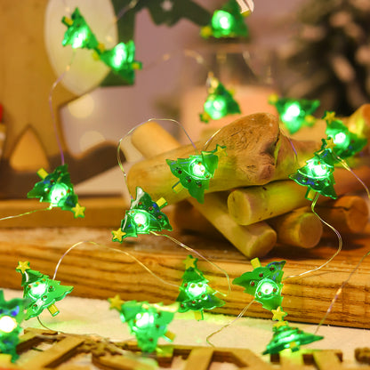 Copper Wire LED String Lights Christmas Pattern