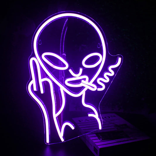 LED Green Alien Neon Signs