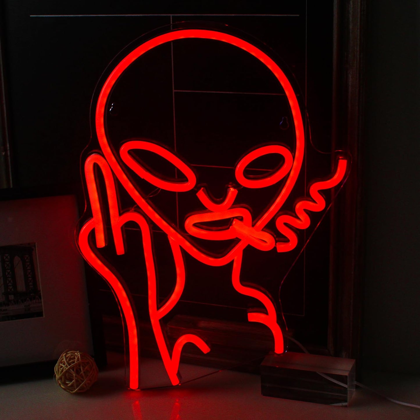 LED Green Alien Neon Signs