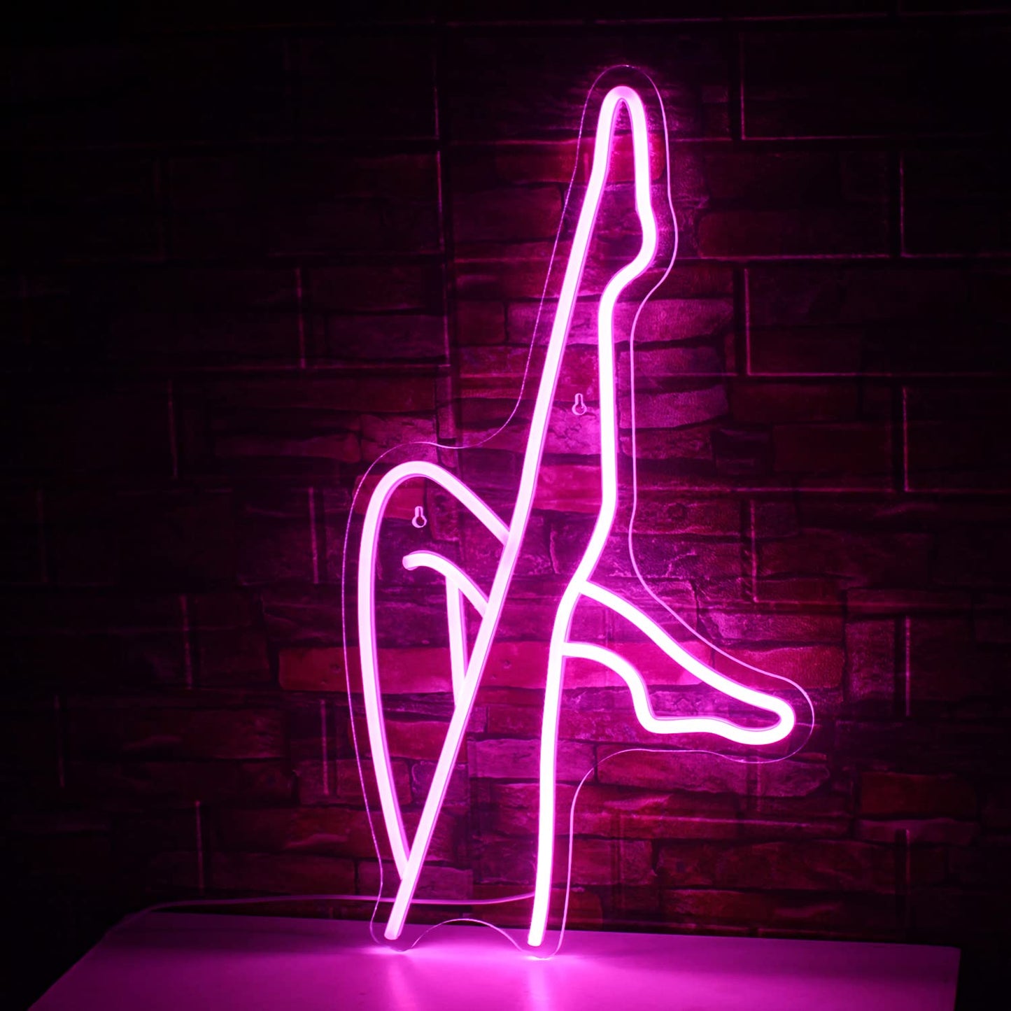 Lampe néon Sexy Leg – Panneau LED alimenté par USB pour décoration murale de chambre à coucher