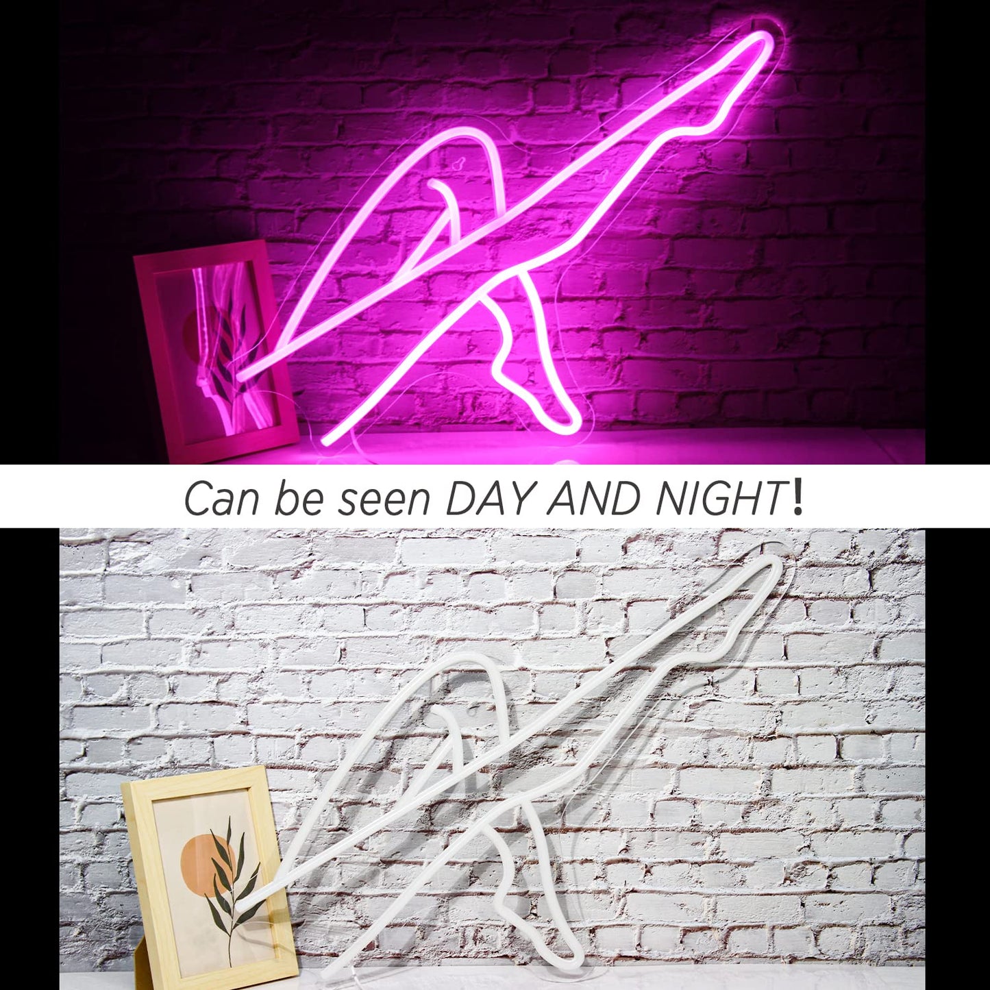 Lampe néon Sexy Leg – Panneau LED alimenté par USB pour décoration murale de chambre à coucher