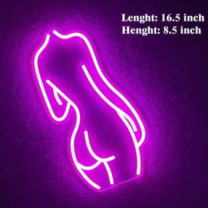 Lady Back Neon Sign - Art Wall Lights for Bar, Club, Bedroom