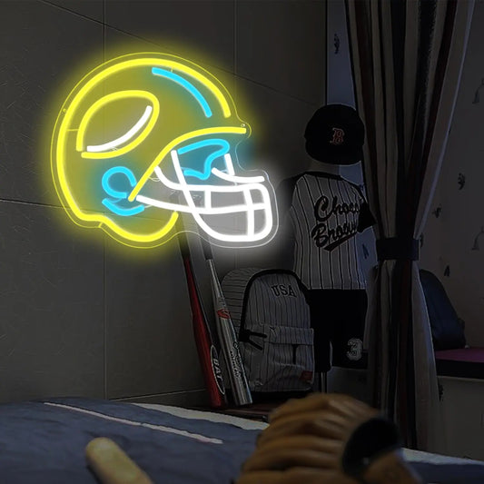 Football Neon Sign Helmet