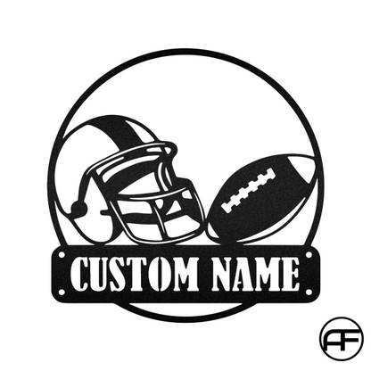 Custom Football Metal Sign