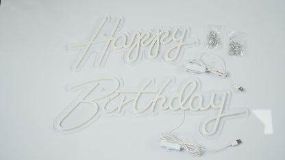 Happy Birthday LED Neon Sign Large Size