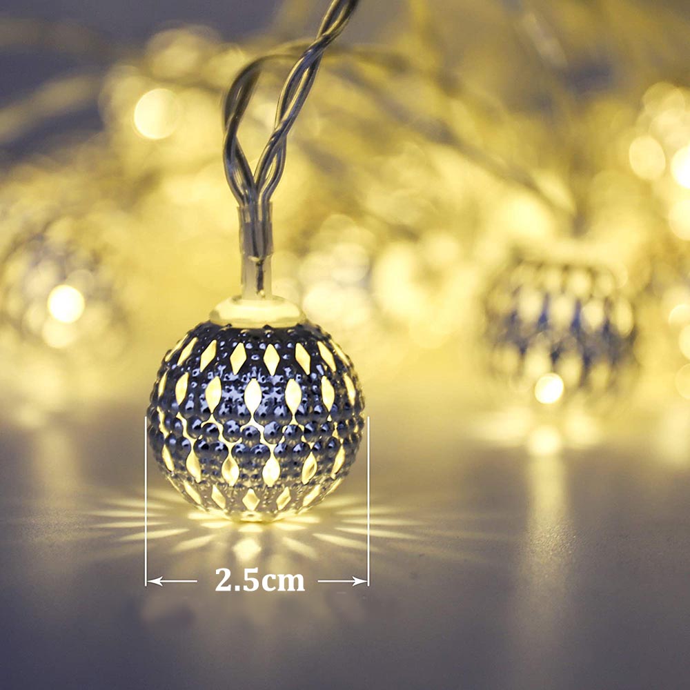 LED Moroccan Hanging String Lights, 1.5m 10LEDs/3m 20LEDs