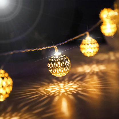 LED Moroccan Hanging String Lights, 1.5m 10LEDs/3m 20LEDs