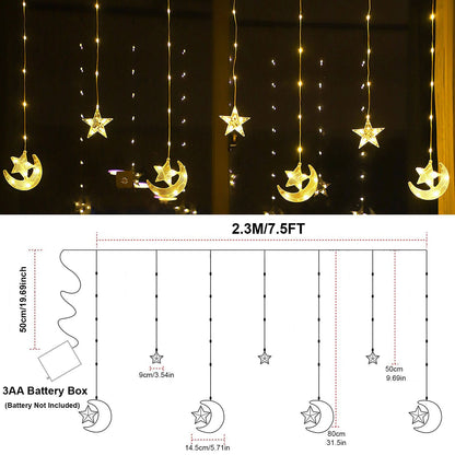 Waterproof LED Curtain Icicle String Light, 2.3M 82LEDs