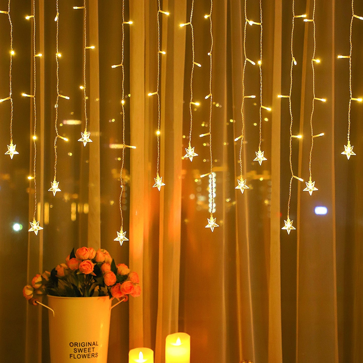 LED Curtain Icicle String Light, 3M 96LEDs