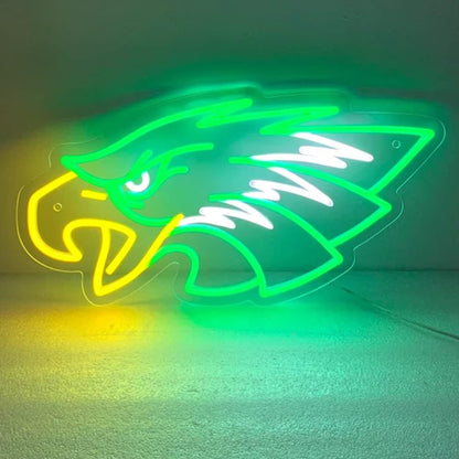 Eagles Neon Sign - Football Team Logo LED Light