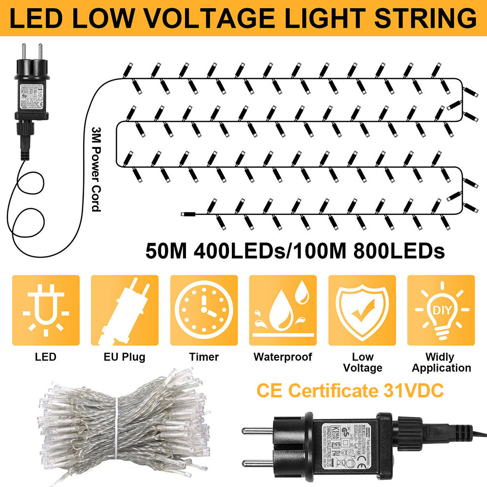 Low Voltage Power Saving LED String Light 20M/50M/100M