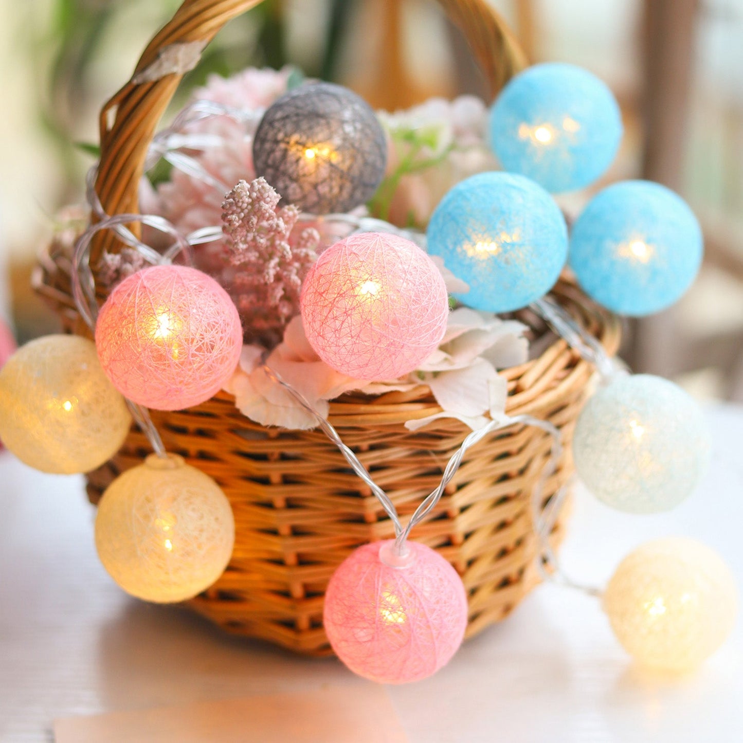 Guirlande Lumineuse Boules de Coton 1-3M 10/20 LED