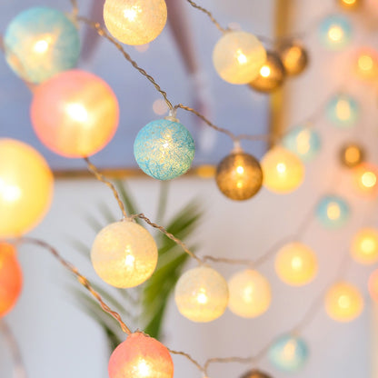 Cotton Balls Fairy String Lights 1-3M 10/20 LEDs