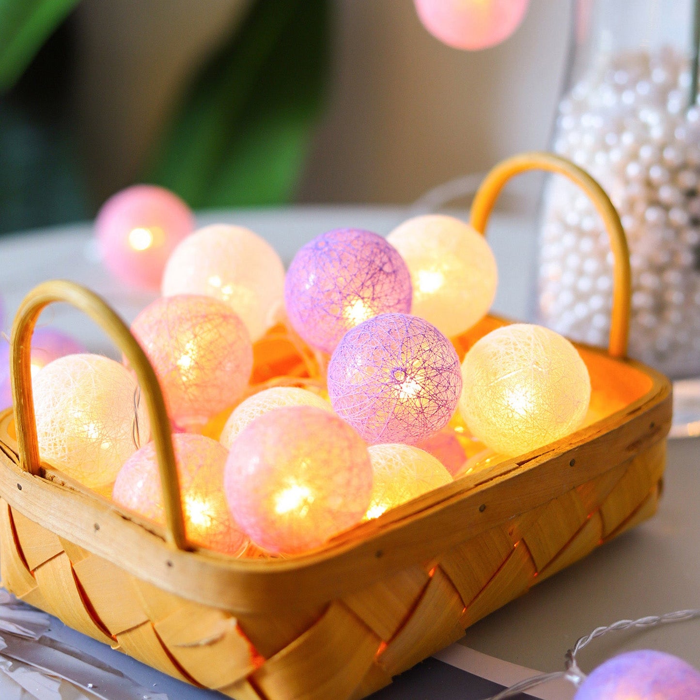 Cotton Balls Fairy String Lights 1-3M 10/20 LEDs