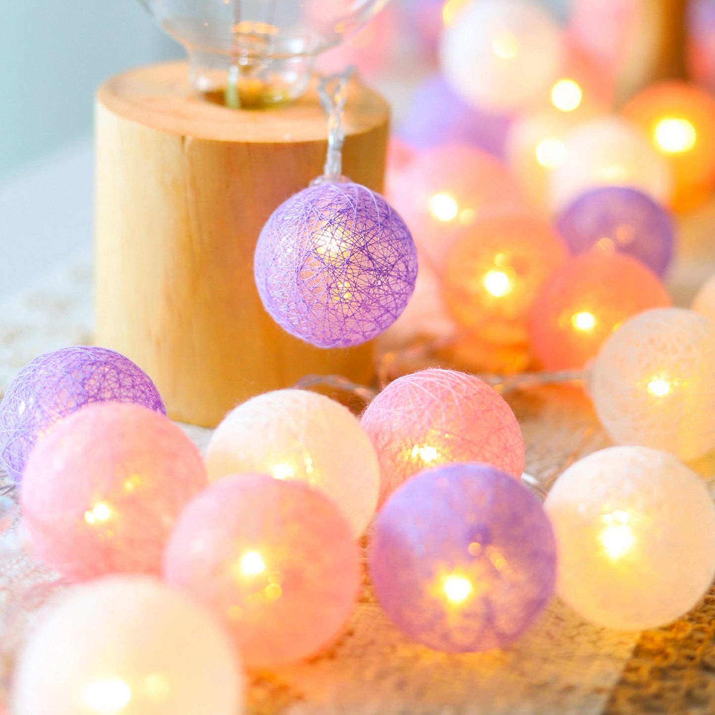 Guirlande Lumineuse Boules de Coton 1-3M 10/20 LED