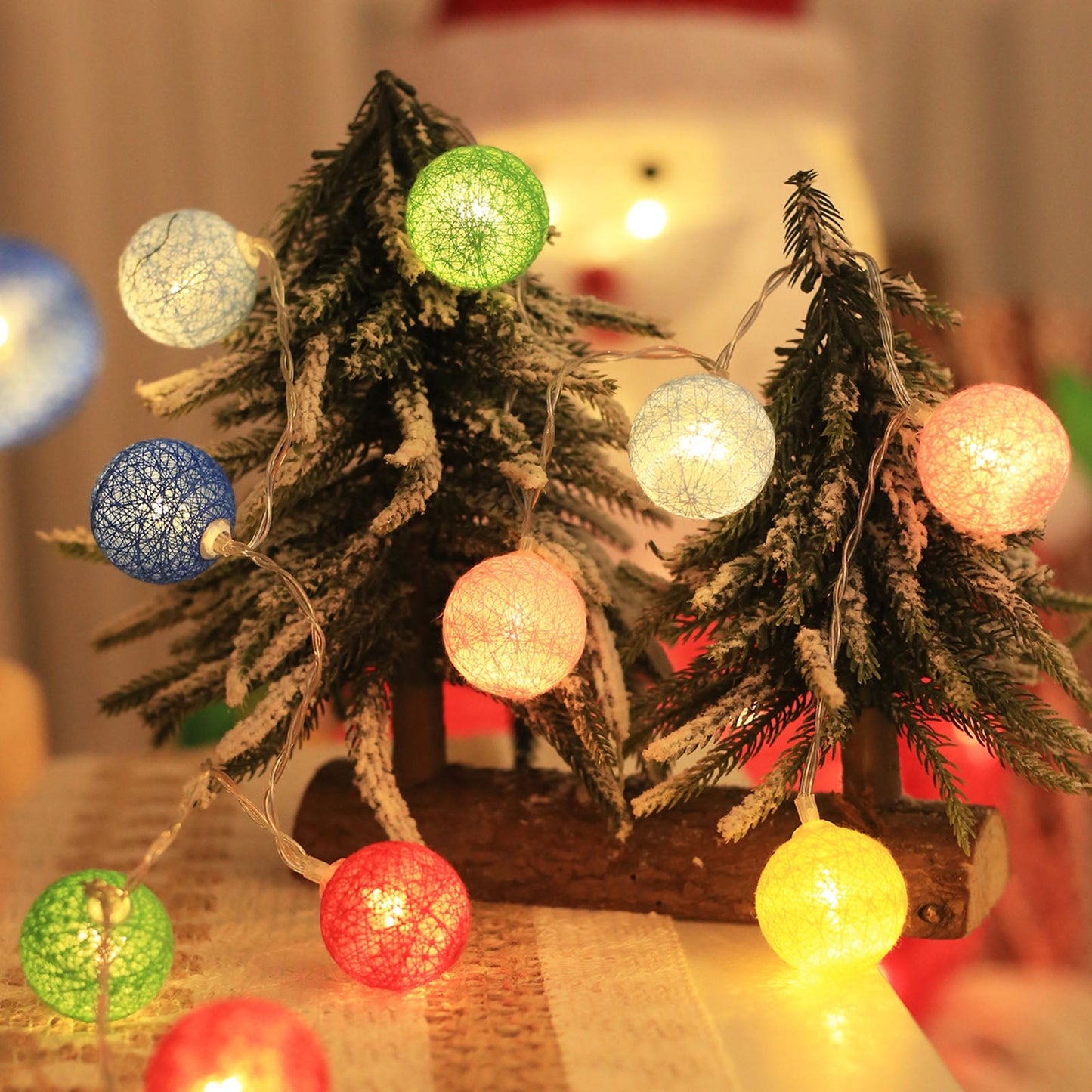 Cotton Balls Fairy String Lights 1-3M 10/20 LEDs